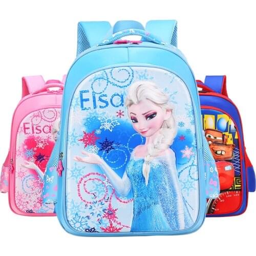 Cars school bag Disney frozen elsa anna Princess cars Sophia kids plush Bag girls boys gift