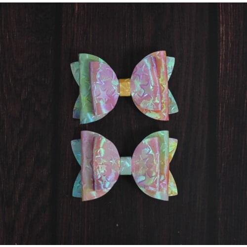 Lovely Shiny Laser Glitter Stars Bows Side Hair Clip Cute Hairpins Hair Accessories Children Girls Kids Women Headwear Barrettes