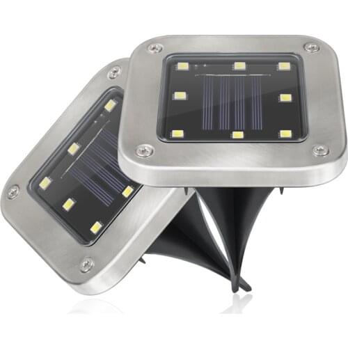 8 LEDs Solar Lawn Yard Led Solar Lights Buried Solar Garden Light Waterproof Outdoor Path Way Floor Under Ground Spot Lamp