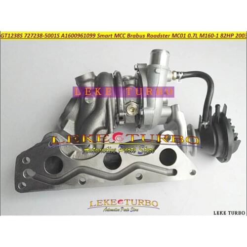 Free Ship GT1238S 727238 727238-5001S 727238-1ZD A1600961099 Turbo Turbocharger For Smart MCC Brabus ROADSTER MC01 0.7L M160-1