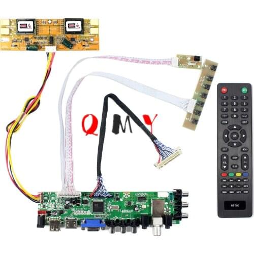 TV HDMI VGA AV USB AUDIO LCD Controller Board For 20.1" 22" M201EW02 V1 M201EW02 V8 M201EW02 V9 M220EW01 1680x1050 LCD Screen