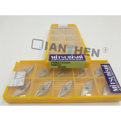 Mitsubishi 10pcs/lot VNMG160404 08 NX2525 Internal Turning Tool Hard Alloy