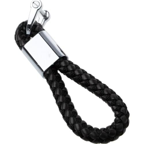 X7AE Braided Leather Strap Universal Key Chain Ring Fobs For Car Chevrolet KIA