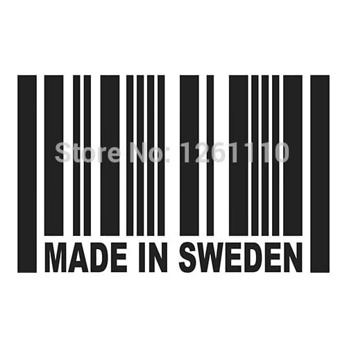 Funny sticker Made in Sweden Barcode window sticker JDM Reflective Vinyl Decal euro dtm Truck Bumper car sticker 15x9cm