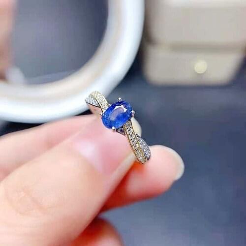 Natural Sapphire/Emerald Real S925 Sterling Silver Ring Fine Fashion Weddings Jewelry For Women MeiBaPJFS