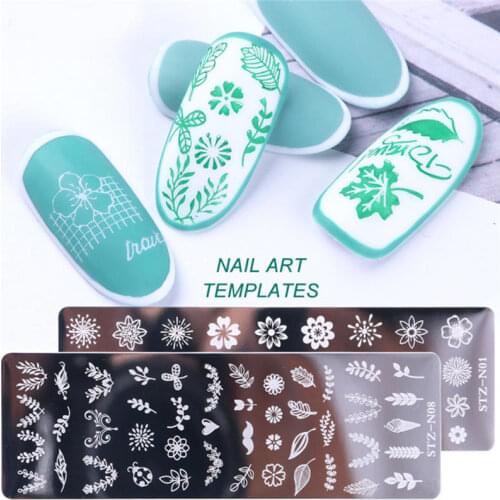 1Pcs Stainless Steel Nail Stamping For Nail Polish Nail Art Shell Flower Butterfly Pattern Template Nail Stamping Plates