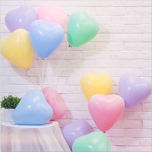 10/30Pcs 2.2g Thickened10/30PCS Macaron Heart-Shaped Latex Balloons Wedding Party Decoration Happy Birthday Anniversary