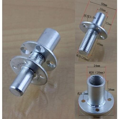 2Sets M20 Connector Connectors Round Column Post Pillar Furniture Bed Post Feet Leg Nut flange