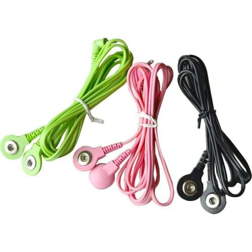 3Pcs Tens Massager 2 in 1 Head DC 2.5mm Electrode Wire Connecting Cable