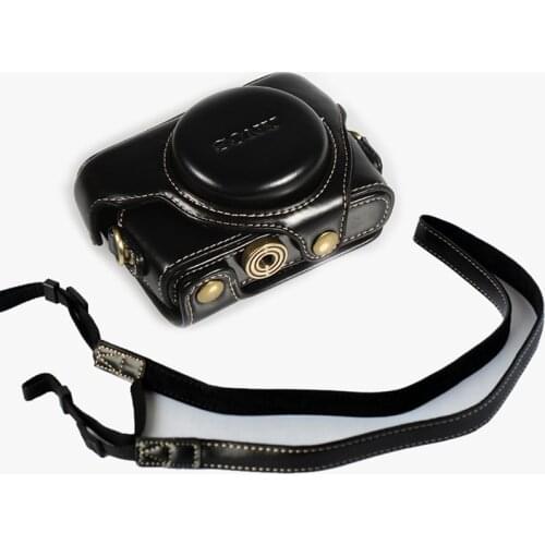 PU Leather Case camera bag for Sony RX100II RX100III RX100IV RX100V RX100 M3 M4 M5 M6 Protector cover pouch with Strap