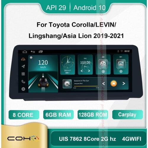 COHO For Toyota Corolla/LEVIN/Lingshang/Asia Lion 2019-2021 Android 10.0 Octa Core 6+128G Car Multimedia Player