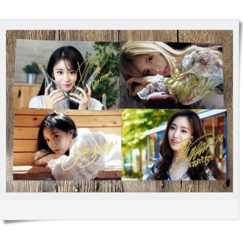 T-ARA TARA Ji Yeon EN jung Hyomin Autographed Photo Whats my name 4 photos set 4*6 free shipping 062017A
