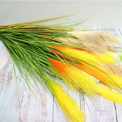5 Forks Reed Grass Artificial Flowers for Home Garden Room Furnishings Decor Fake Flowers Wedding Party Decoration
