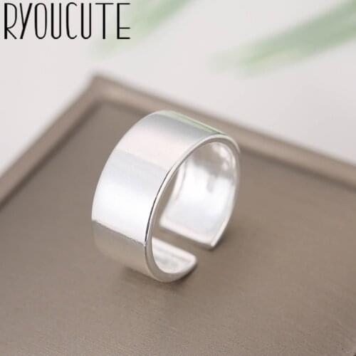 Boho Vintage Silver Color Smooth Rings for Women Lover Finger Ring Valentines Day Gifts