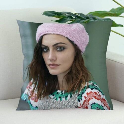 Phoebe Tonkin Pillow Cover Bedroom Home Office Decorative Pillowcase Square Zipper Pillow Cases Satin Soft