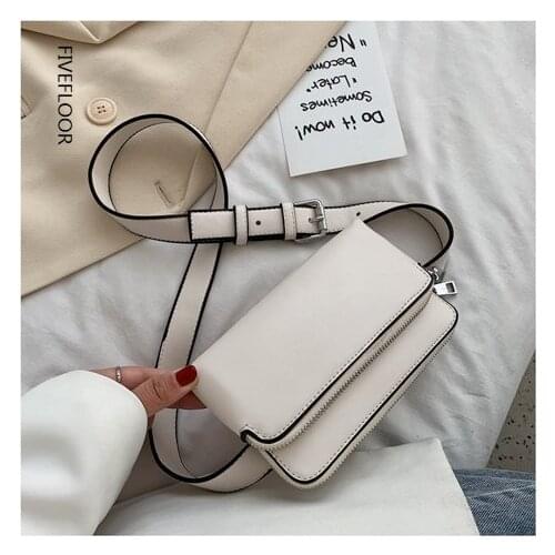 Small PU Leather Fanny Packs for Women 2021 Spring Belt Bag Waist Packs Female Designer Bags Fashion Phone Purses Chest Bags