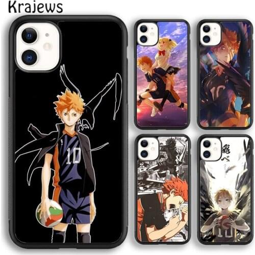 Krajews Anime Hinata Shoyo Haikyuu Soft Phone Case Cover For iPhone 5 SE 6s 7 8 plus X XR XS 11 12 pro max Samsung Galaxy S9 S10