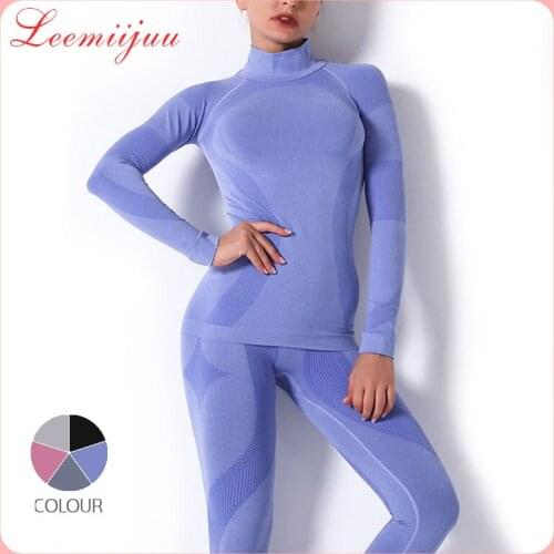 LEEMIIJUU NEW Women Vital Yoga Set Tracksuit Fitness Long Sleeve Crop Top Shirts Running Leggings Shorts Workout Clothes Gym Set
