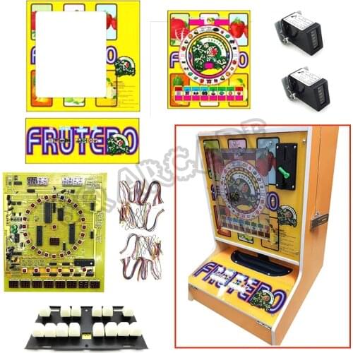 5Set Fruit Mario Game PCB Board Diy Kit with Wire Harness Keyboard Acrylic Panel Stopwatch for Casino Slot Arcade Gaming Machine