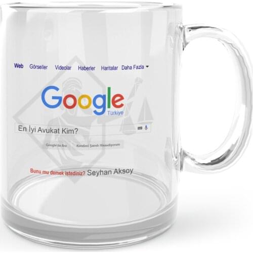 Personalized Custom Google Best Lawyer Glass Mug Cup-1