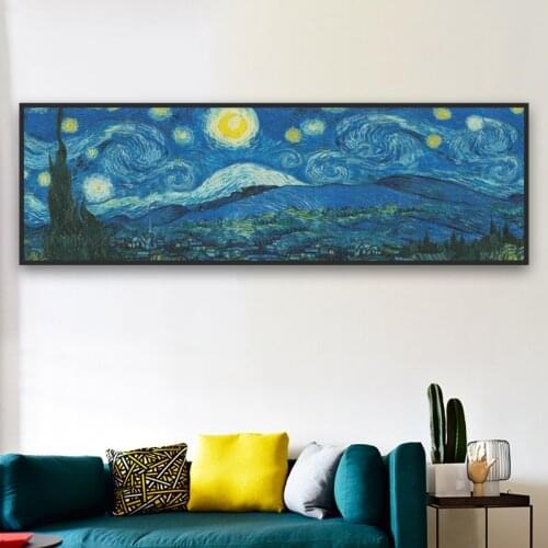 Poetry art wall poster, elegant, starry night, vincent van gogh, artistic, print, painting, oil painting, for home decor