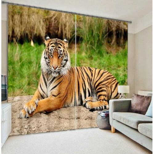 Beast Lion and tiger Luxury Blackout 3D Window Curtains For Living Room Bedroom Drapes cortinas Rideaux Customized size