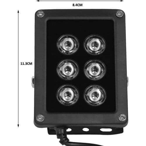 SI-6IR infrared light All-weather aluminum reinforced glass 850nm 6 high power chips LED IR illuminator for surveillance camera