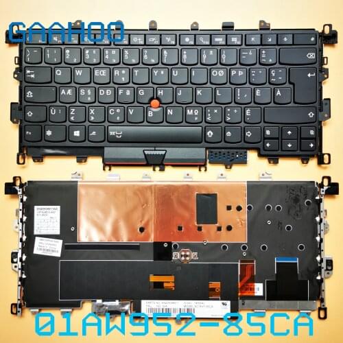 Brand new original CA CANADA Keyboard for LENOVO THINKPAD X1 YOGA 1ST 2IN1 LAPTOP Keyboard Backlit 01AW952 85CA