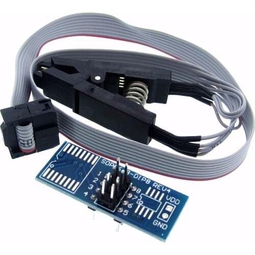 1pc SOIC8 SOP8 Test Clip For EEPROM 93CXX/25CXX/24CXX in-circuit programming on USB Programmer TL866CS TL866A EZP2010 Newest