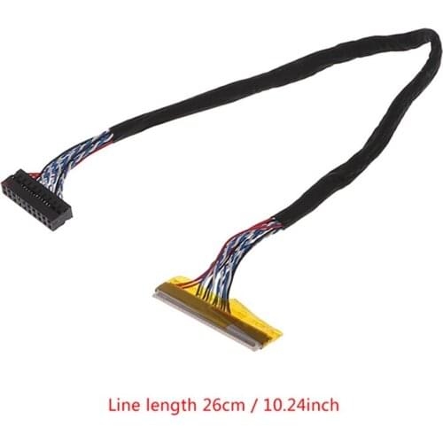 Universal FIX 30 Pin 1ch 6bit LVDS Cable 26cm For 14.1-15.6inch LCD Panel K5DB