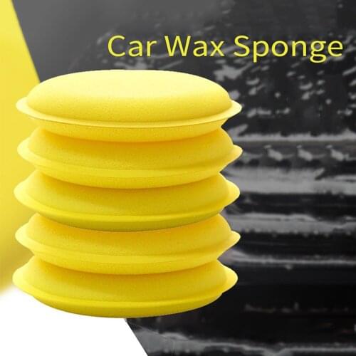 12pcs/lot Car Vehicle Wax Polish Foam Sponge Hand Soft Wax Yellow Sponge Pad/Buffer for Car Detailing Care Wash Clean