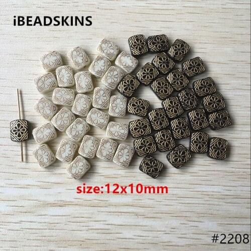 Choose color) 12x10mm 1000pcs/lot Acrylic cuboid shape antique style Beads for Jewelry DIY #2208 (Design as shown)