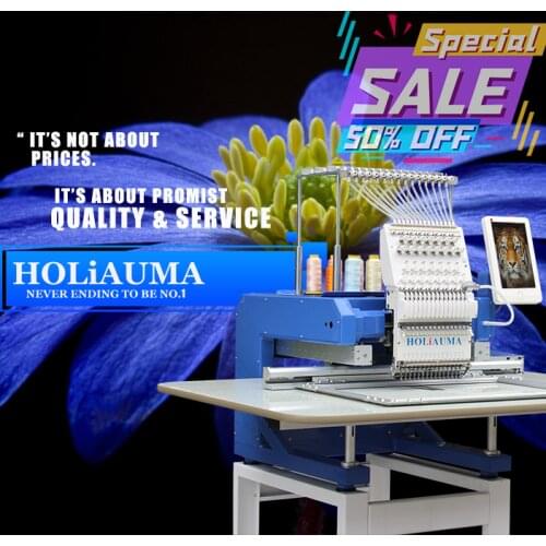 Famous brand embroidery machine HOLiAUMA one head computerized embroidery machine for cap/tshirt/flat with 1200 spm high speed