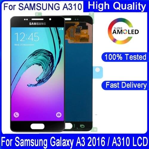 Original 4.7 inch A3 2016 LCD Super AMOLED Display For SAMSUNG Galaxy A3 2016 A310 A310F A3100 Touch Screen Digitizer Assembly