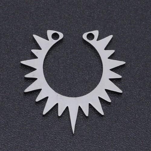 5pcs/lot 100% Stainless Steel Sun Connectors Charms Wholesale Bracelets Pendants Accept OEM Order Jewelry Making Charms