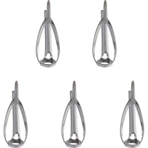 5 Pieces Stainless Steel Rod Guide Set Fishing Rod Guide Ring Rod Repair Kit