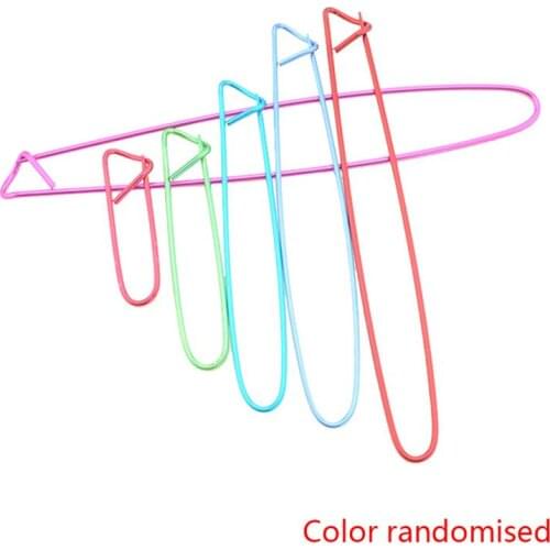 6PCS/Set Random Color Aluminum Knitting Needles Clip Craft Stitch Holders Safety Pins Crochet Hooks Sewing Tools