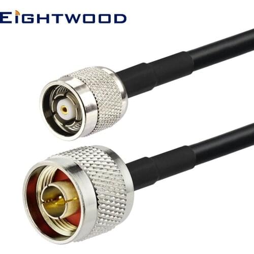 Eightwood N Male to RP TNC Male Adapter Extension Cable RG58 1m for WiFi Antenna Hotspot Booster Router Repeater Amplifier Modem
