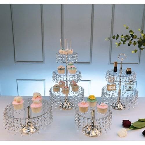 Acrylic multi-layer cake tray assembly tray wedding dessert table decoration living room dining table decoration crystal cake