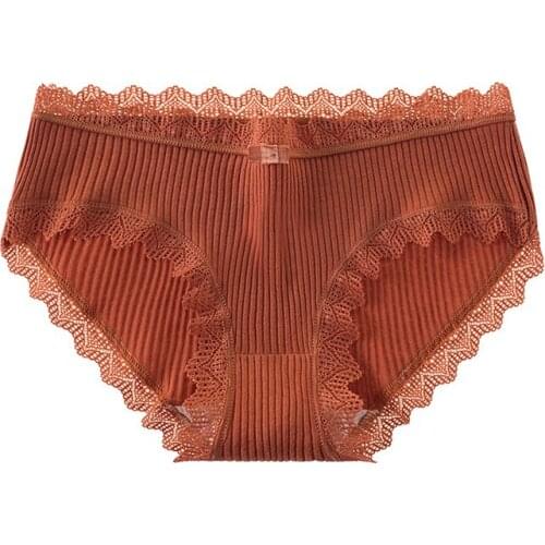 BANNIROU 1 Pcs Underwear For Women Panties Cotton Woman Briefs Mid Rise Underwear Lace Everyday Panties For Ladies Underpants