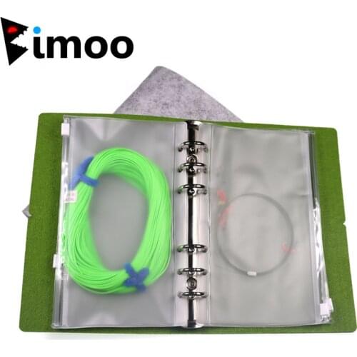 Bimoo 1pc with 10 Inner Bags Fly Fishing Line Pocket Tippet Storage Bag Fishing Fly Accessories Wallet Removable Fly Line Holder