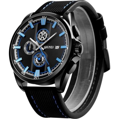Skmei Mens Quartz Watches Mens Wristwatch Date Stopwatch Time Waterproof Watch Luminous Pointer Reloj Hombre For Man 9181