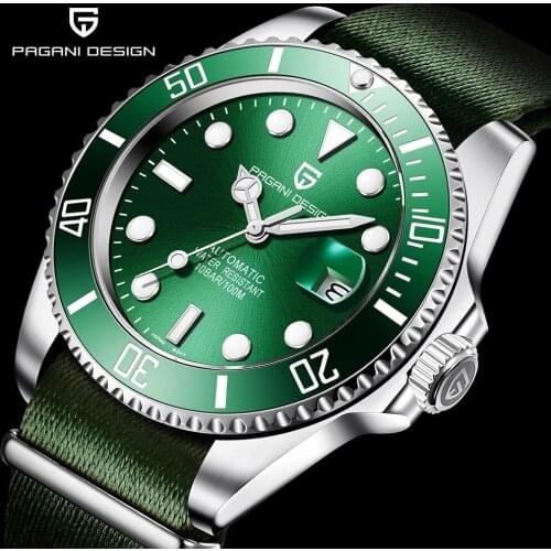 PAGANI Design Watch Mens Top Luxury Brand Automatic Mens Mechanical Watch Fashion Nylon Strap Multifunctional Waterproof Watch