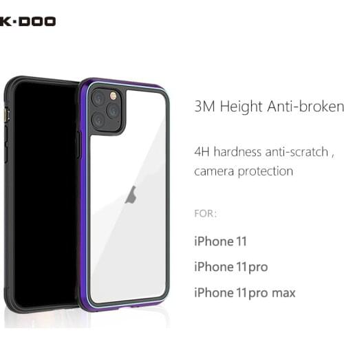 K-Doo Ares 3M anti-broken shock case anti-scratch mobile phone cover transparent for iPhone11/11pro/11promax