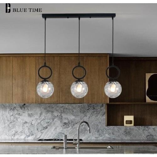 Black&Gold Modern Led Pendant Light E27 Bulbs Chandelier Pendant Lamp for Dining room Kitchen Living room Bedside Light Lustres