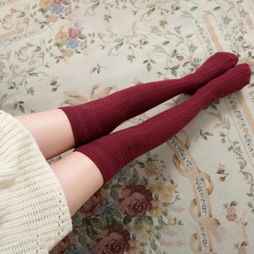 Knee Socks Women Cotton Thigh High Over The Knee Stockings For Ladies Girls Warm Long Stocking Sexy Medias Stockings 2021 New