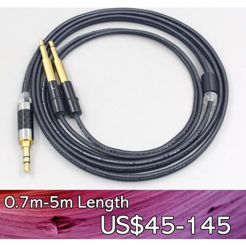 LN007701 Black 99% Pure PCOCC Earphone Cable For Meze 99 Classics NEO NOIR Headset Headphone