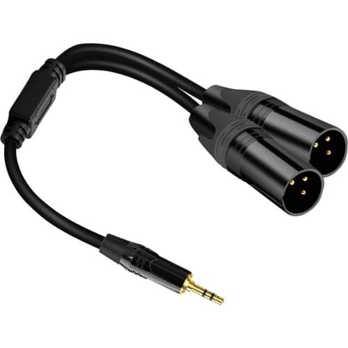 3.5mm Jack to XLR cable Hifi Audio Cable for PC Mobile MP3 Amplifier Sound Mixer Microphone Cable 3.5 to XLR Cable Accessories