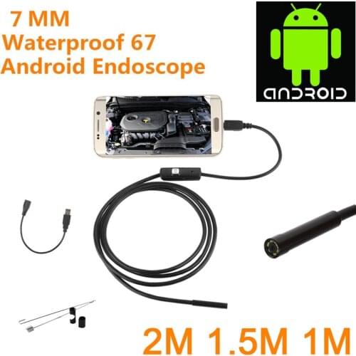 Endoscope Camera 7mm Flexible IP67 Waterproof Inspection USB Camera for Android PC Notebook Leds Adjustable