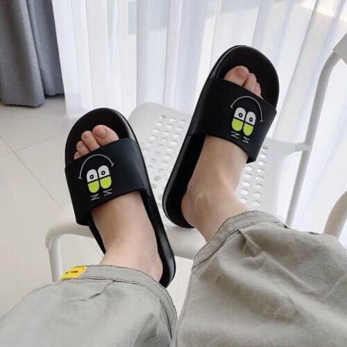 Ins trend slippers mens Korean version students wear fashion mens casual slippers womens couple slippers women shoes
